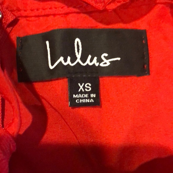 Lulu’s Shira Red Embroidered Sleeveless Dress XS NWT - Picture 8 of 10